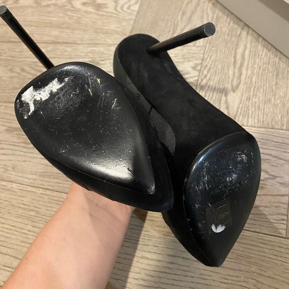 YSL Yves Saint Laurent Shoe Platform Bandage Suede Shootie - Picture 3 of 4